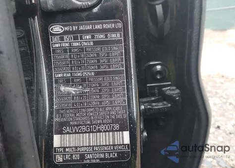 2013 Land Rover Range Rover Evoque Pure from USA, damaged, VIN SALVV2BG1DH800738